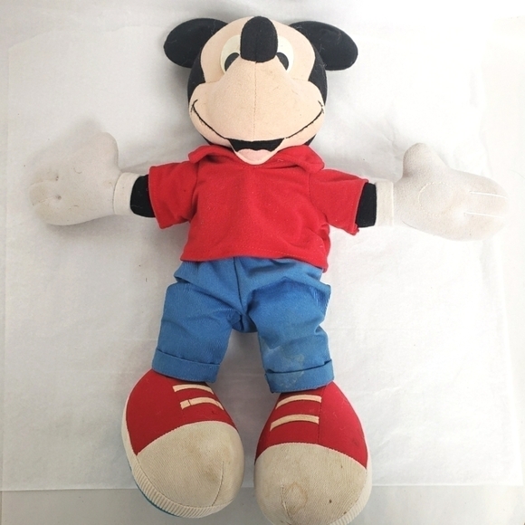 VINTAGE 90s Talking Mickey Mouse Plush Toy Disney Mattel "you tickled my belly" - Picture 4 of 15